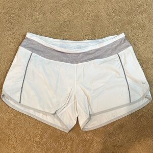 Lululemon Athletica White and Gray Athletic Shorts